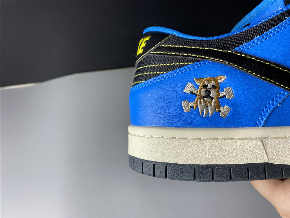 Instant Skateboard x Nike Dunk SB Low Blue Black White CZ5128-400