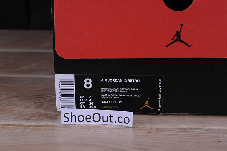 AIR JORDAN 12 RETRO "DARK GREY" mens 130690-005