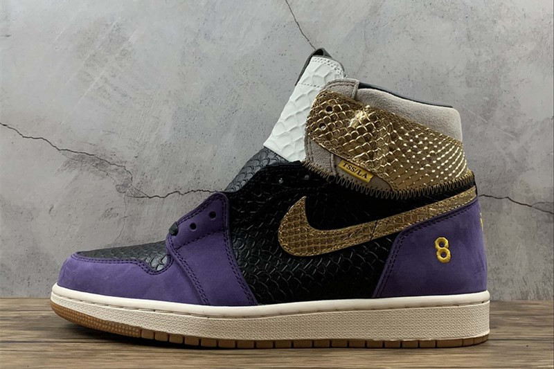 Air Jordan 1 High OG Black/Purple Gold 555088-171