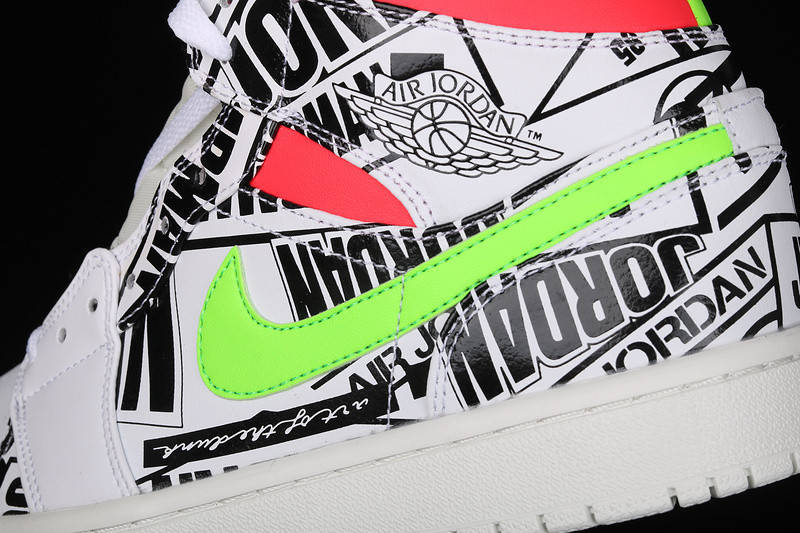 Nike Air Jordan 1 Mid Print Logos 554724-119