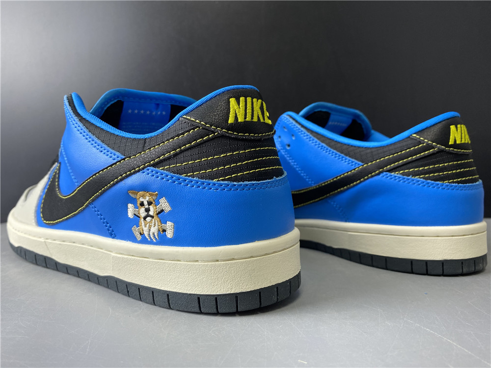 Instant Skateboard x Nike Dunk SB Low Blue Black White CZ5128-400