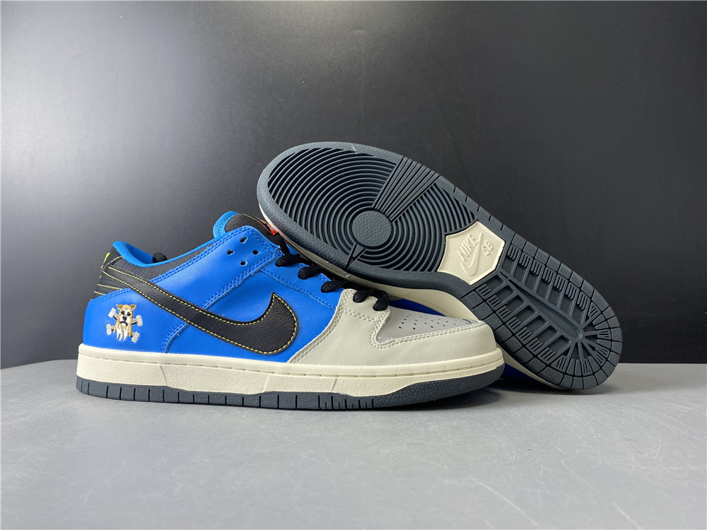 Instant Skateboard x Nike Dunk SB Low Blue Black White CZ5128-400