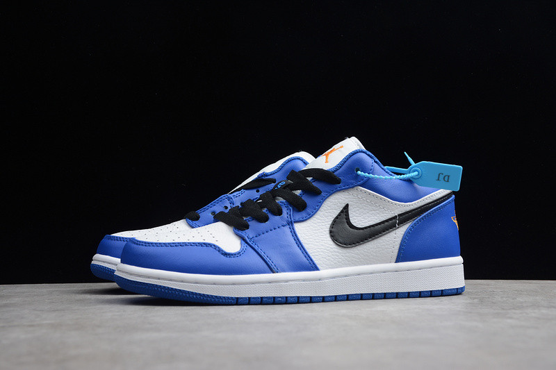 Air Jordan 1 Low Hyper Royal Orange Peel 553558-401