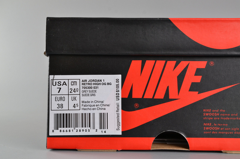 AIR JORDAN 1 RETRO HIGH BG (GS) wolf grey womens 705300-031