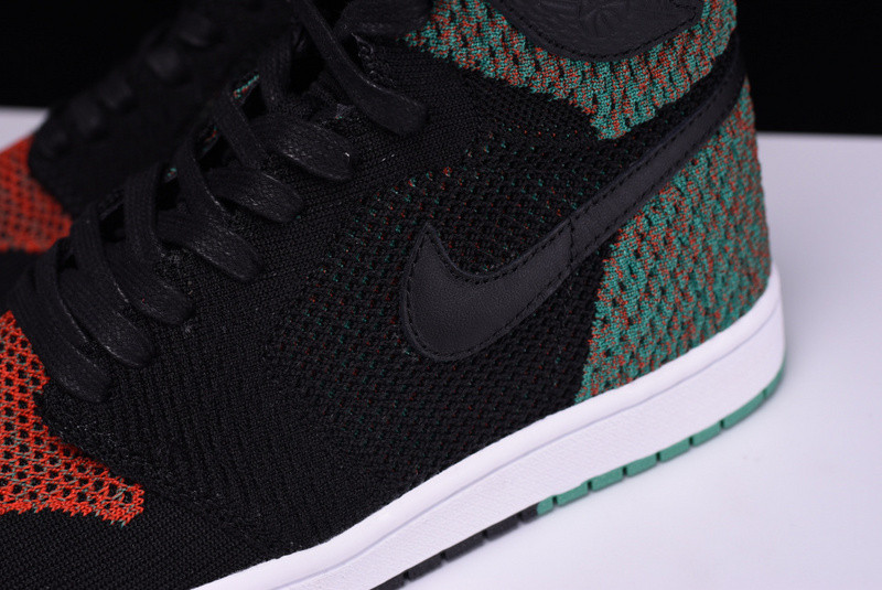 AIR JORDAN 1 RETRO HIGH FLYKNIT “BHM” Black/Lucid Green mens AA2426-026