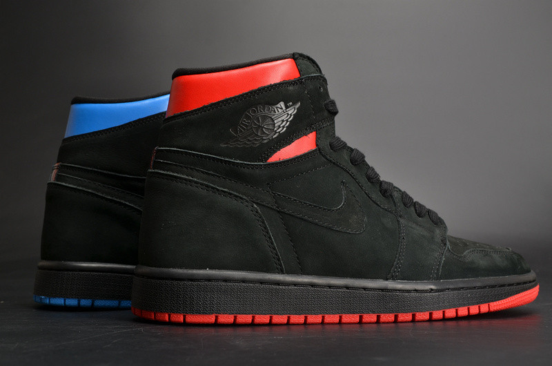 Air Jordan 1 Retro High OG “Quai 54”  Black/Italy Blue-University Red mens AH1040-054