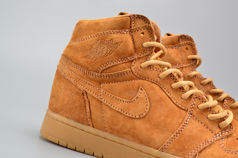Air Jordan 1 Retro High OG “Wheat”  Golden Harvest/Elemental Gold mens 555088-710