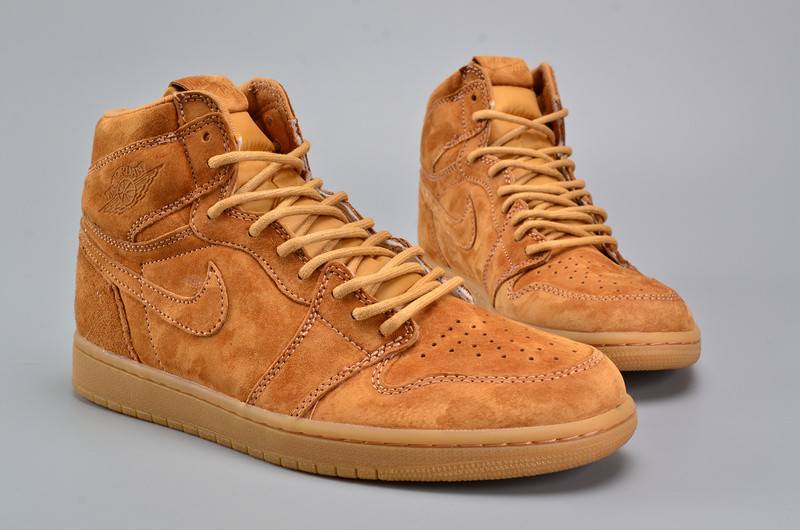 Air Jordan 1 Retro High OG “Wheat”  Golden Harvest/Elemental Gold mens 555088-710