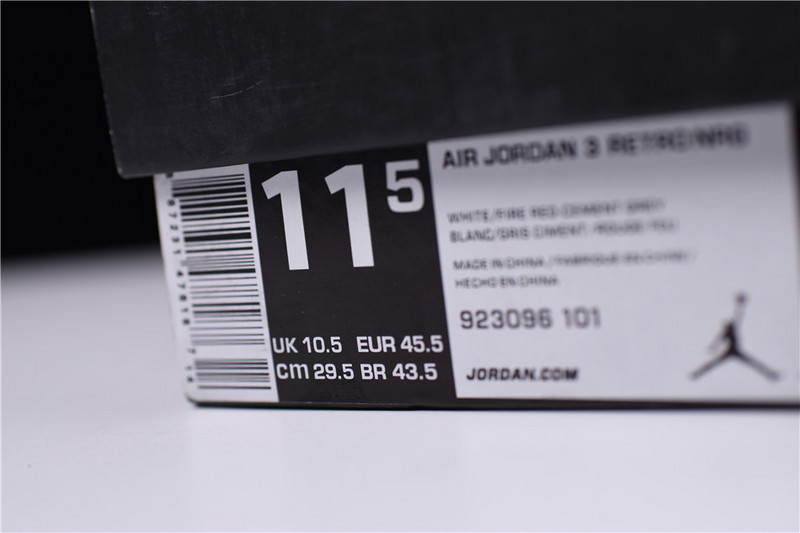 AIR JORDAN 3 RETRO NRG "FREE THROW LINE" white mens 923096-101