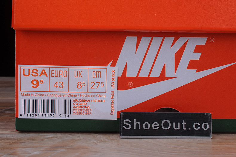 AIR JORDAN 1 RETRO HI “Gatorade”  Cyber AJ5997-345