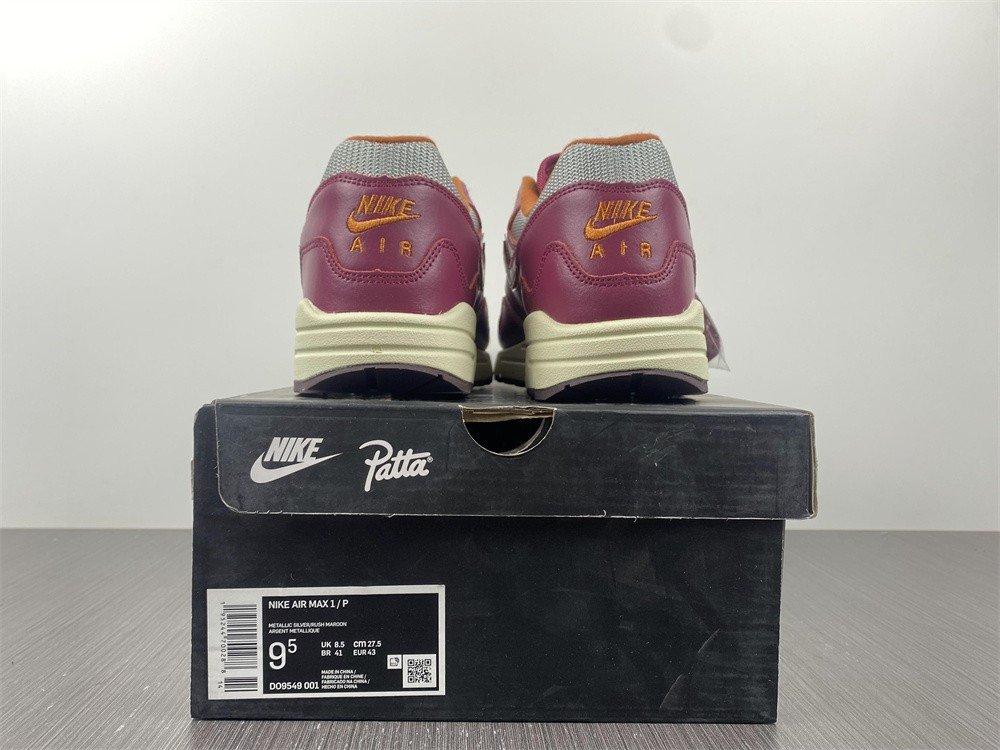 Nike Air Max 1 Patta Waves Rush Maroon  DO9549-001