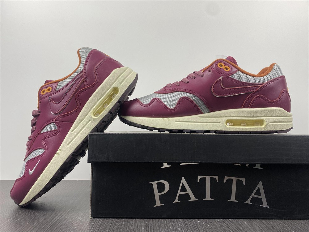 Nike Air Max 1 Patta Waves Rush Maroon  DO9549-001