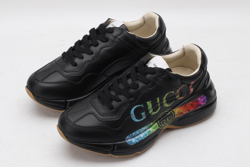 Rhyton Leather Sneaker With GC Logo 552851 DRW00 1000