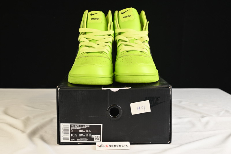 Ambush x Nike Dunk High “Flash Lime” CU7544-300