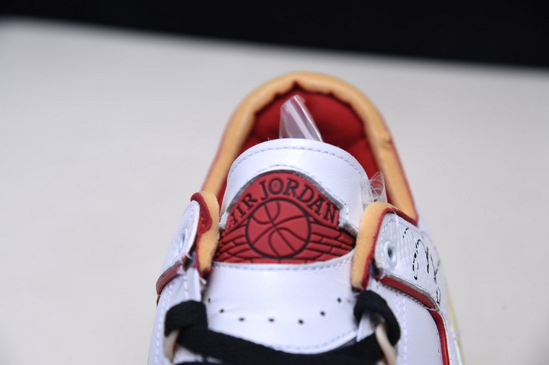 OF x Air Jordan 2 Low White Red DJ4375-106