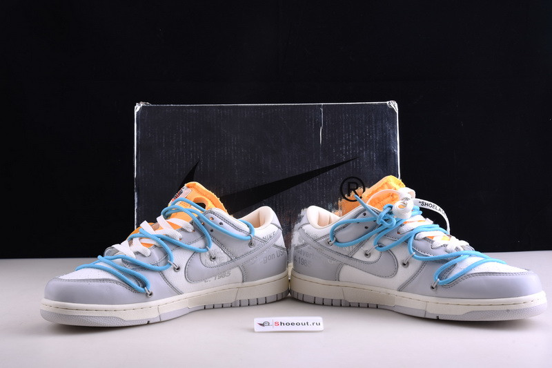 OF x Nike Dunk Low Beige Grey Lot 2 DM1602-115