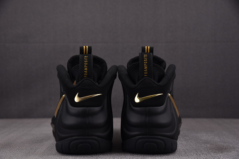 NK Air Foamposite Pro Black Metallic Gold 624041-009