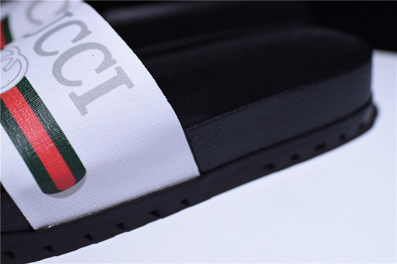 GC Leather SLIDE SANDAL black WITH GG LOGO