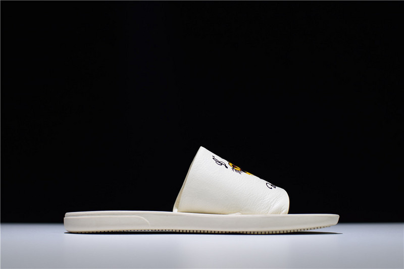 GC Leather SLIDE SANDAL WHITE WITH TIGER WOMENS 1K969E 3F7U F0089