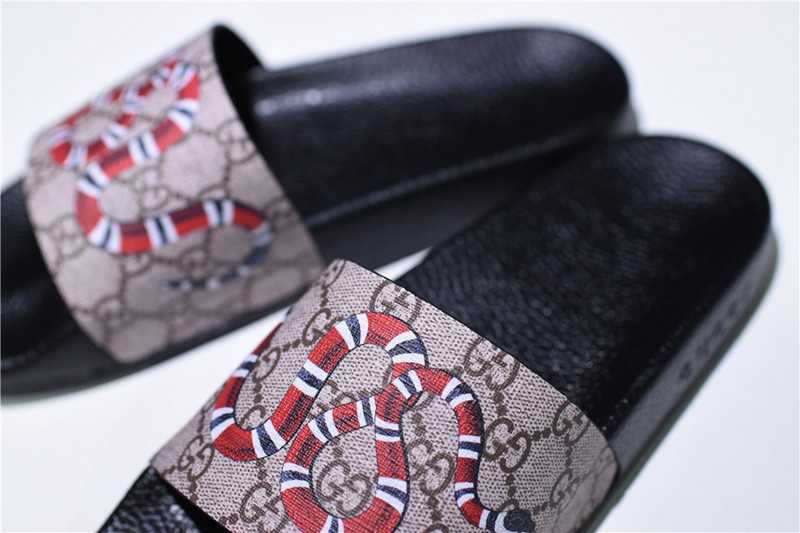 GC Leather SLIDE SANDAL with SNAKE