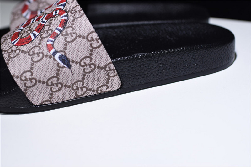 GC Leather SLIDE SANDAL with SNAKE