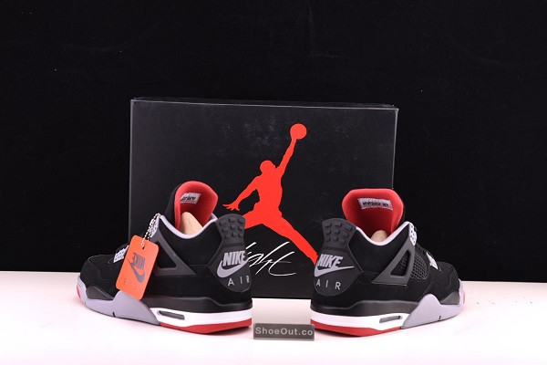 2019 Air Jordan 4 Retro OG Bred Black Cement 308497-060