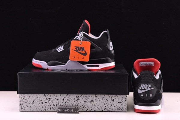 2019 Air Jordan 4 Retro OG Bred Black Cement 308497-060