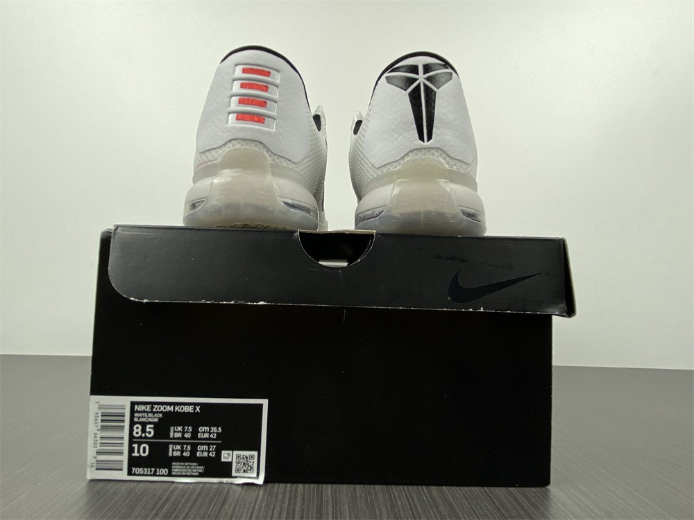 Nike Kobe 10 “Fundamentals” White/Wolf Grey-Black 705317-100