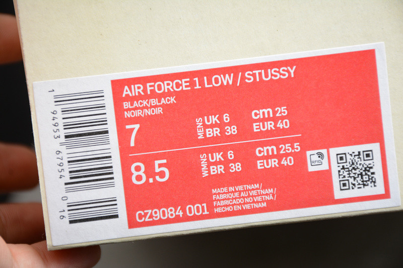 Stussy x Nike Air Force 1 Low Black CZ9084-001