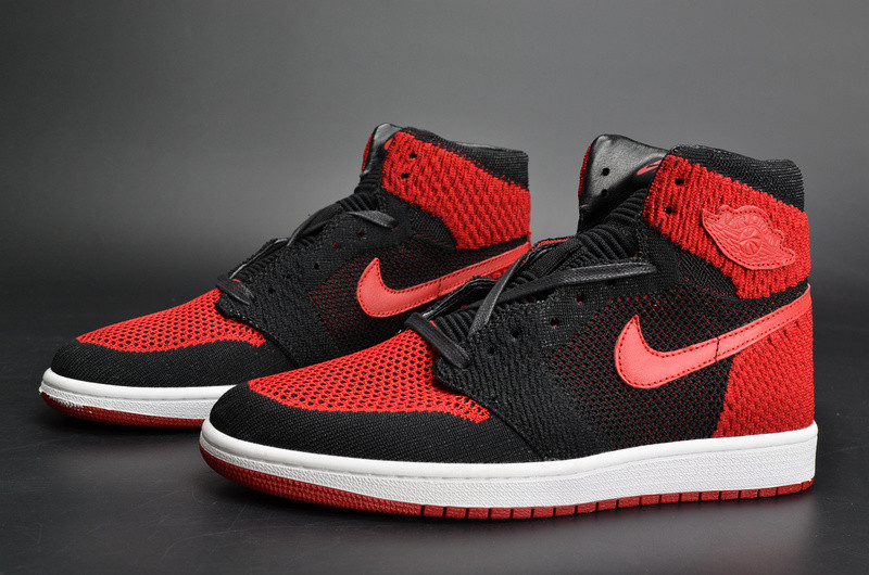 Nike Air Jordan 1 Retro High Flyknit “Banned” red mens 919704-001