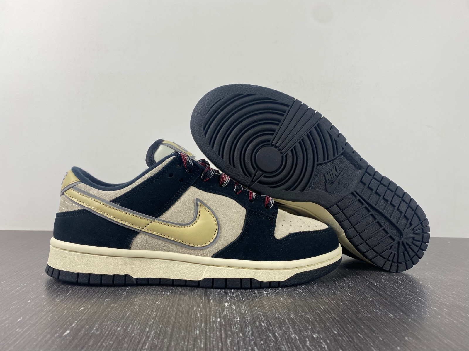 Nike Dunk Low LX Black Suede Team Gold (W) DV3054-001