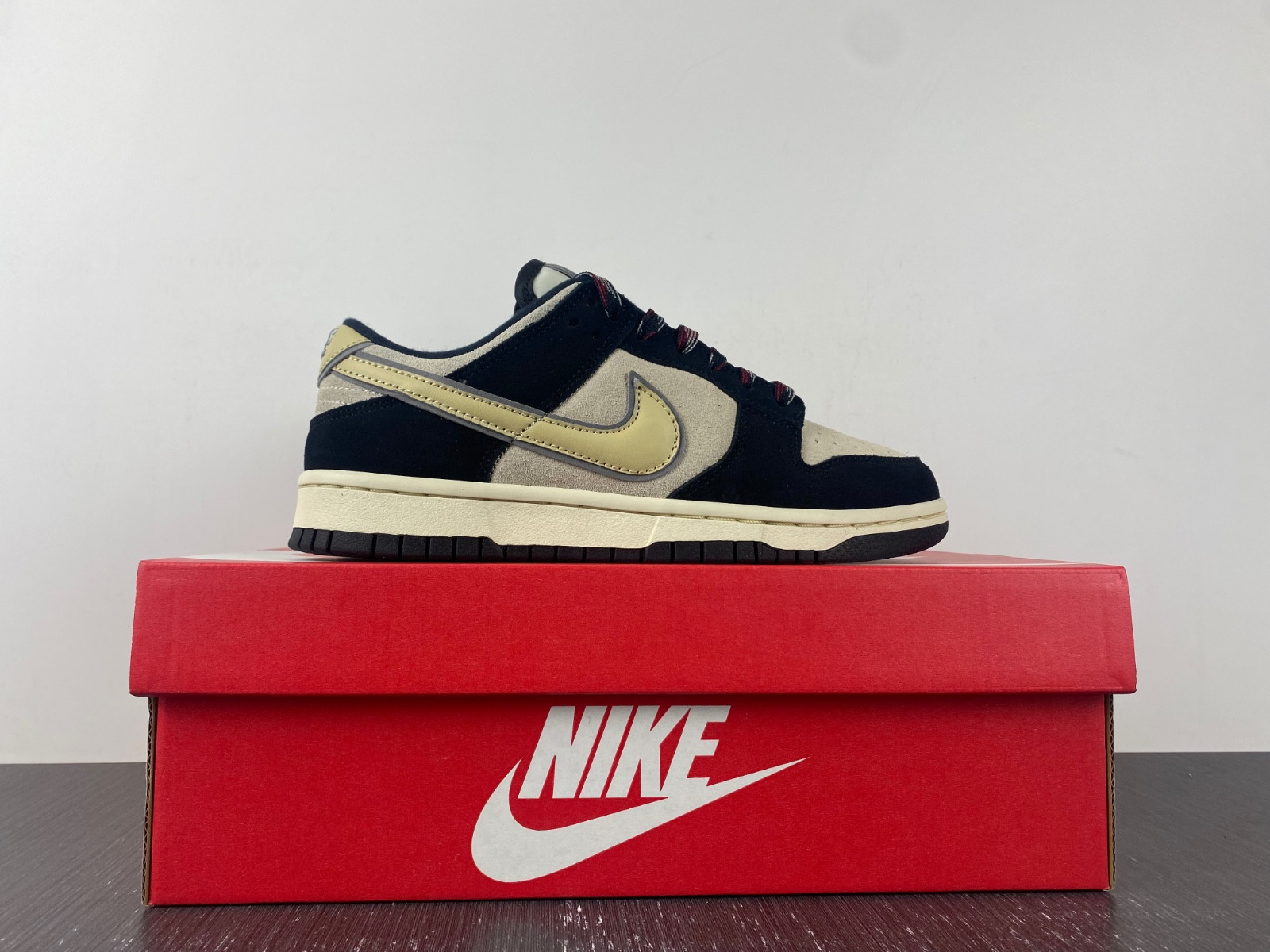 Nike Dunk Low LX Black Suede Team Gold (W) DV3054-001