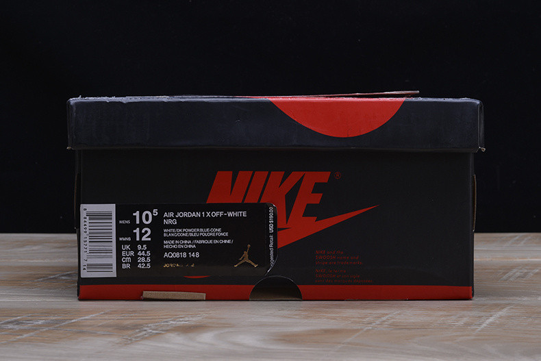 OFF WHITE Air Jordan 1 Powder Blue UNC AQ0818-148