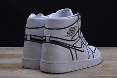 Nike Air Jordan 1 Retro “Comic 3D Pencil” White Hand-Painted MENS  AA4724-110