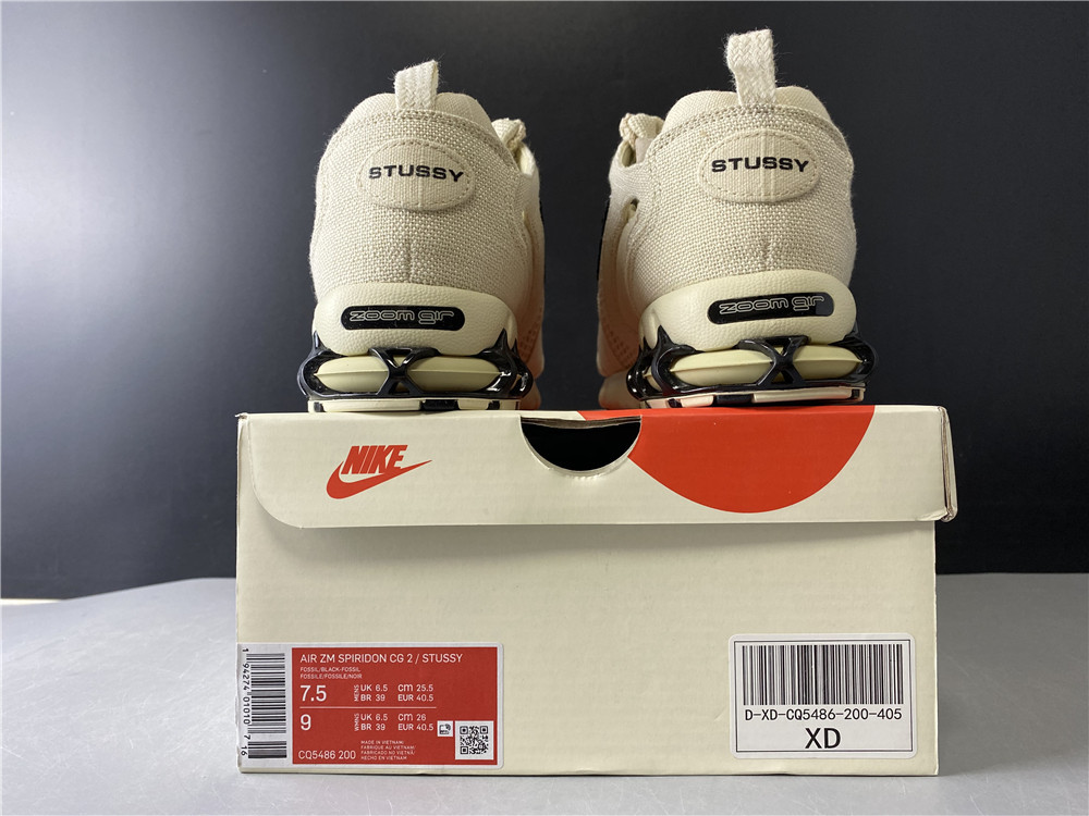 Stussy x Nike Air Zoom Spiridon Cage 2 Fossil CQ5486-200